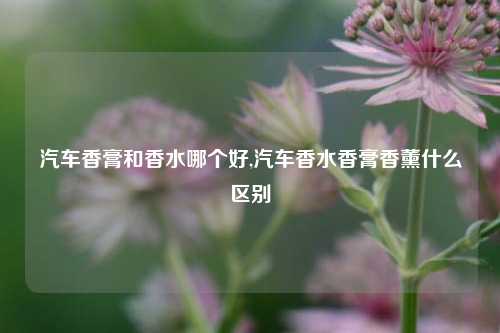 汽车香膏和香水哪个好,汽车香水香膏香薰什么区别