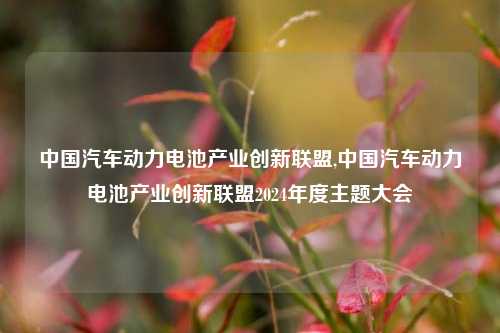 中国汽车动力电池产业创新联盟,中国汽车动力电池产业创新联盟2024年度主题大会