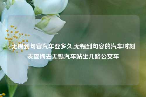 无锡到句容汽车要多久,无锡到句容的汽车时刻表查询去无锡汽车站坐几路公交车