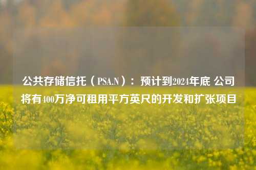 公共存储信托（PSA.N）：预计到2024年底 公司将有400万净可租用平方英尺的开发和扩张项目