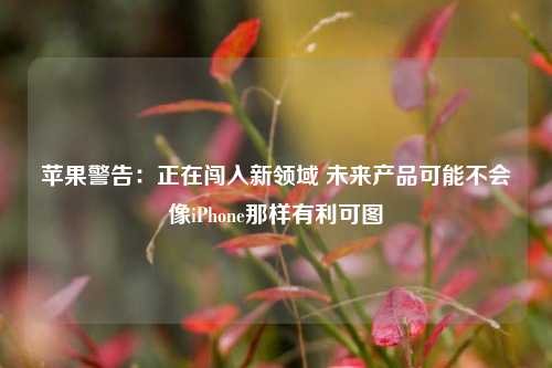 苹果警告：正在闯入新领域 未来产品可能不会像iPhone那样有利可图