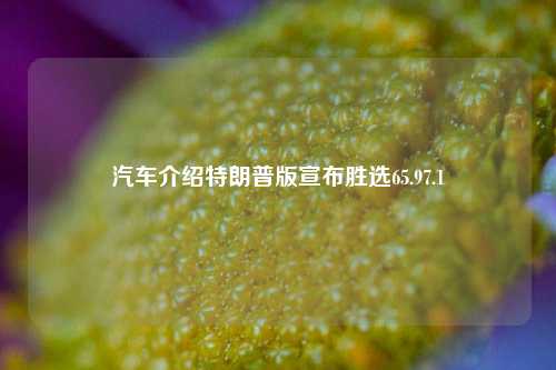 汽车介绍特朗普版宣布胜选65.97.1