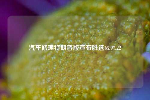 汽车修理特朗普版宣布胜选65.97.22