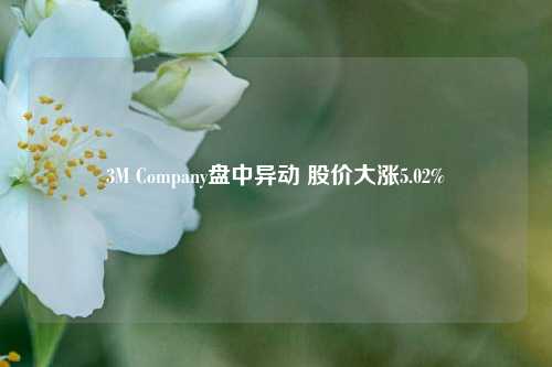 3M Company盘中异动 股价大涨5.02%