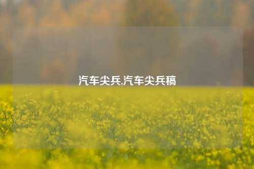 汽车尖兵,汽车尖兵稿