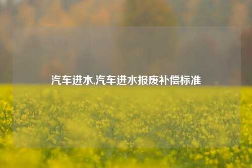 汽车进水,汽车进水报废补偿标准