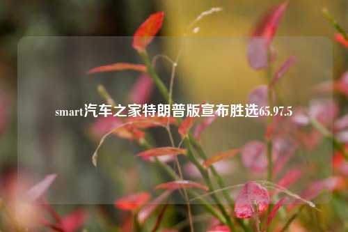 smart汽车之家特朗普版宣布胜选65.97.5