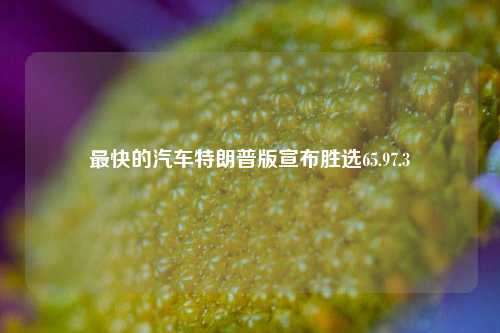 最快的汽车特朗普版宣布胜选65.97.3