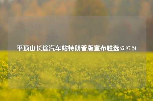 平顶山长途汽车站特朗普版宣布胜选65.97.24