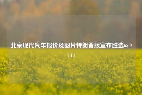 北京现代汽车报价及图片特朗普版宣布胜选65.97.14