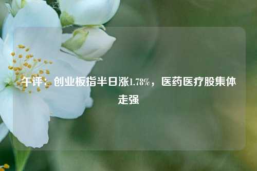 午评：创业板指半日涨1.78%，医药医疗股集体走强