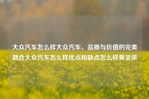 大众汽车怎么样大众汽车，品质与价值的完美融合大众汽车怎么样优点和缺点怎么样黄圣依