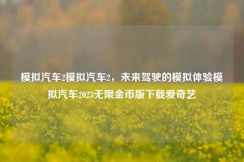 模拟汽车2模拟汽车2，未来驾驶的模拟体验模拟汽车2023无限金币版下载爱奇艺