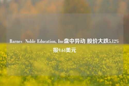 Barnes  Noble Education, Inc盘中异动 股价大跌5.12%报9.64美元