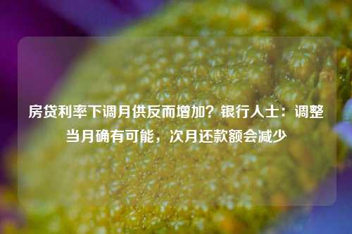 房贷利率下调月供反而增加？银行人士：调整当月确有可能，次月还款额会减少