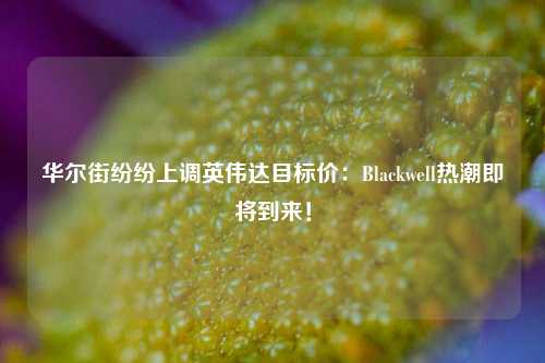 华尔街纷纷上调英伟达目标价：Blackwell热潮即将到来！