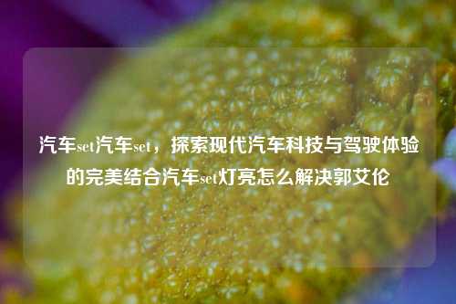 汽车set汽车set，探索现代汽车科技与驾驶体验的完美结合汽车set灯亮怎么解决郭艾伦