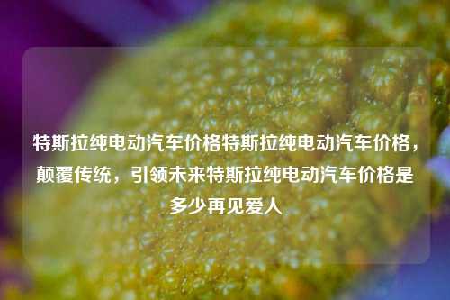 特斯拉纯电动汽车价格特斯拉纯电动汽车价格，颠覆传统，引领未来特斯拉纯电动汽车价格是多少再见爱人