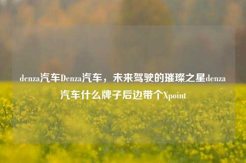 denza汽车Denza汽车，未来驾驶的璀璨之星denza汽车什么牌子后边带个Xpoint